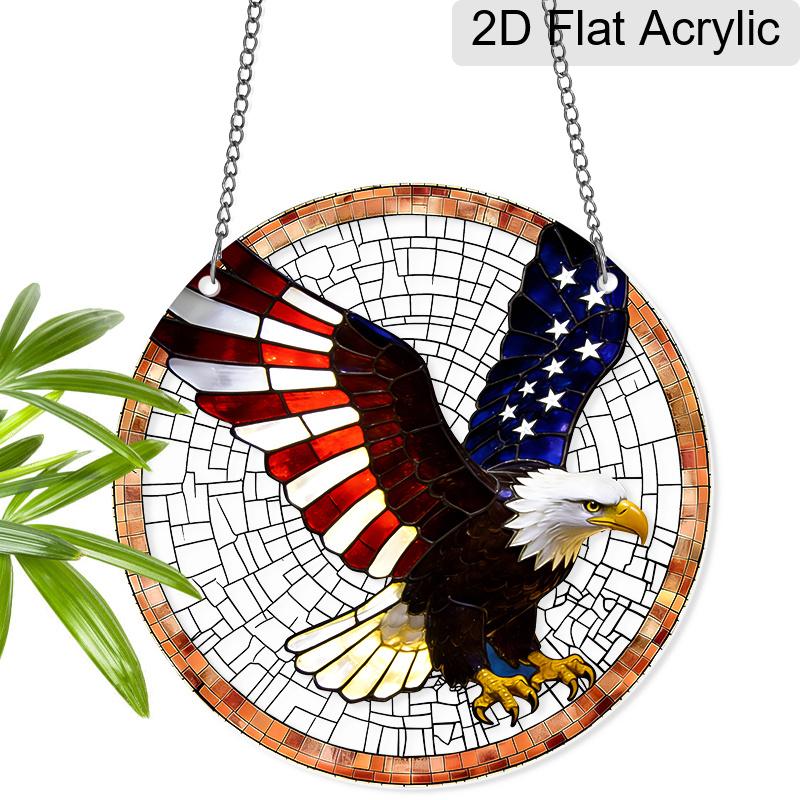 2D Flat Acrylic Round Suncatcher, US Military Themed Stained Glass Effect Hanging Ornament, Home Decor Pendant 20cm/7.87Inches
2D Flat Acrylic Round Suncatcher, US Military Themed Stained Glass Effect Hanging Ornament, Home Decor Pendant 20cm/7.87Inches