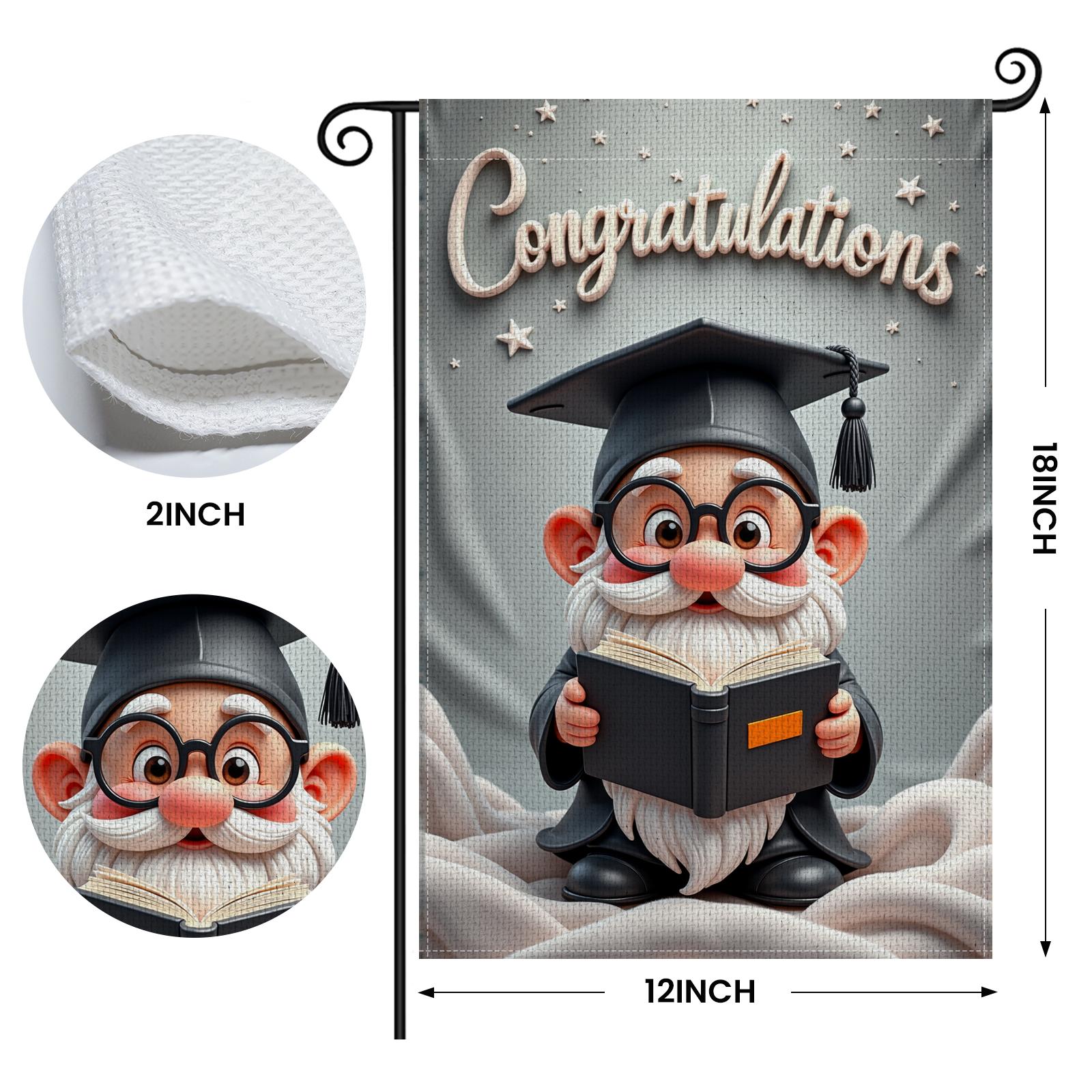 30x45cm Graduation Garden Flag Congratulations Gnome Yard Decor Double Sided Weatherproof Outdoor Flag Class of 2026 Celebration
30x45cm Graduation Garden Flag Congratulations Gnome Yard Decor Double Sided Weatherproof Outdoor Flag Class of 2026 Celebration