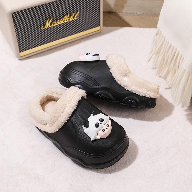 EVA Cotton Cartoon Slippers: Warm Plush Shoes for Men, Women, and Kids, Waterproof Winter Home Wear 160MM (Size 23-24, 15cm length) чорний
EVA Cotton Cartoon Slippers: Warm Plush Shoes for Men, Women, and Kids, Waterproof Winter Home Wear 160MM (Size 23-24, 15cm length) чорний
