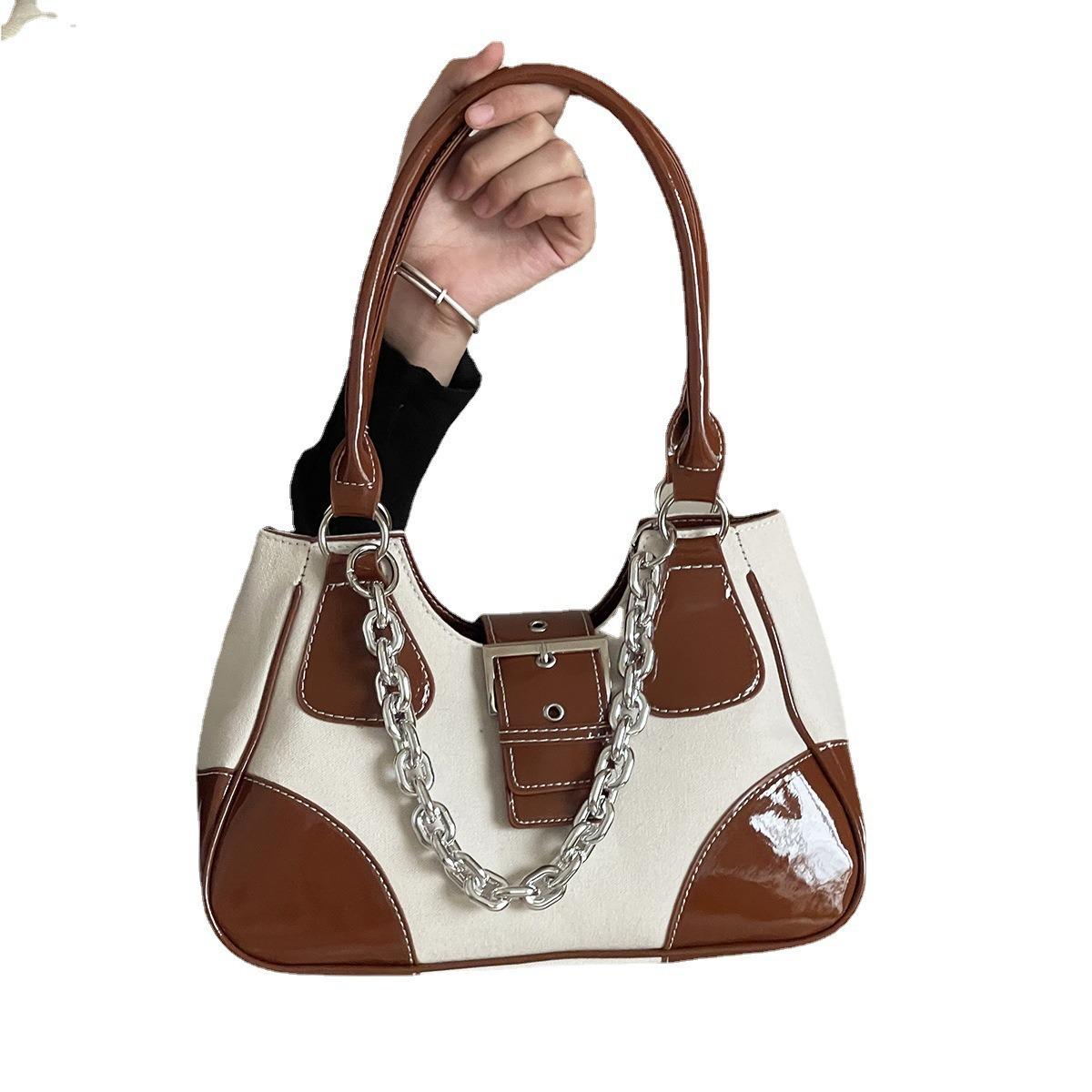 Модная универсальная холщовая лоскутная сумка через плечо с цепочкой и текстурой для поездок на работу светло-коричневого
Модная универсальная холщовая лоскутная сумка через плечо с цепочкой и текстурой для поездок на работу светло-коричневого