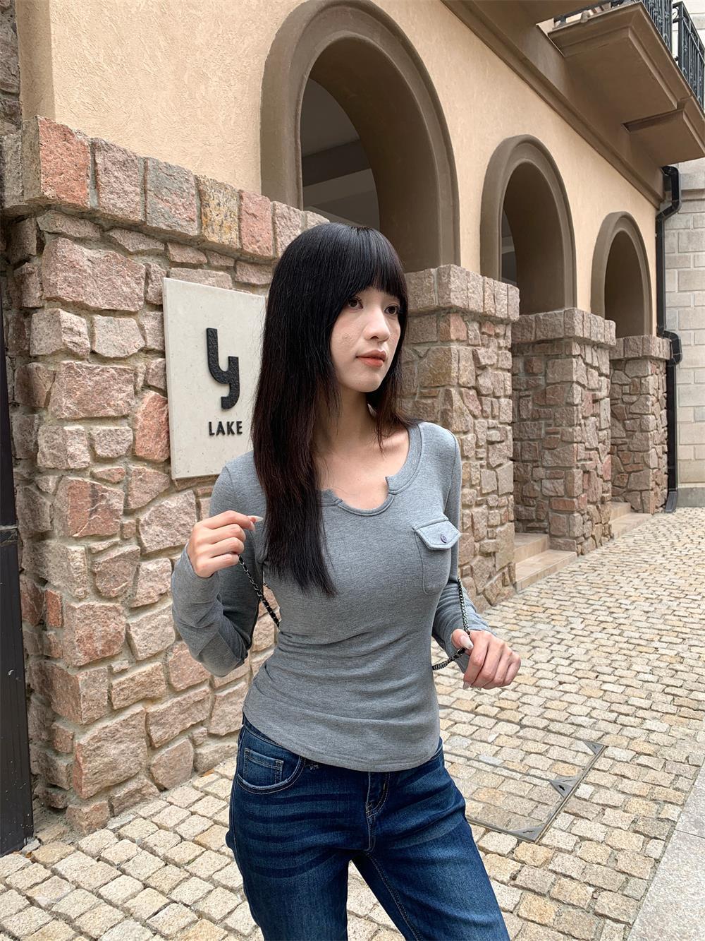 Yuyi 2025 Autumn/Winter Chic Korean Long-Sleeve Women s T-shirt with Personality Pocket - Style c8026 One Size серый
Yuyi 2025 Autumn/Winter Chic Korean Long-Sleeve Women s T-shirt with Personality Pocket - Style c8026 One Size серый