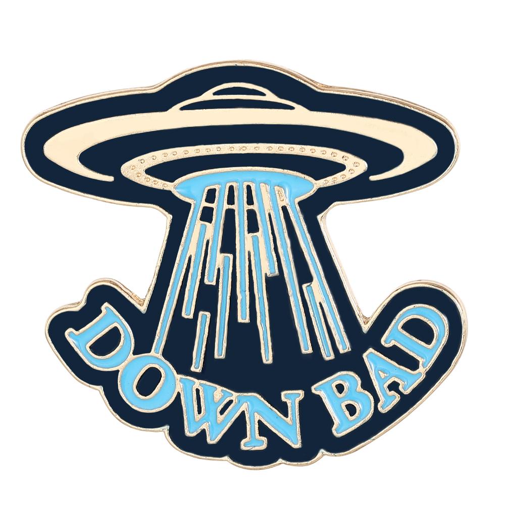 Funny Design UFO Down Bad Enamel Brooches Spaceman Alien Golden Pins For Backpack Bag Jacket Badge
Funny Design UFO Down Bad Enamel Brooches Spaceman Alien Golden Pins For Backpack Bag Jacket Badge