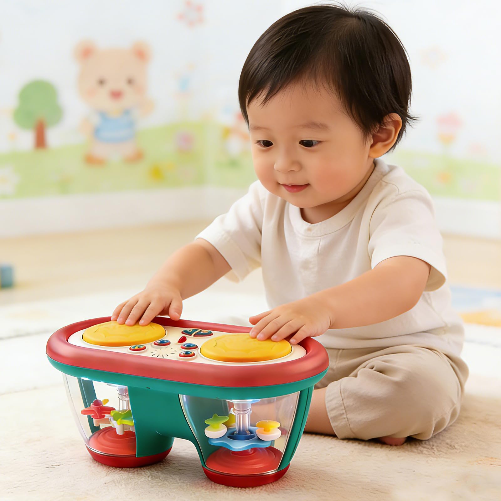 VCYCTO Educational Toy, Musical Instrument Toy, Drum, Popular Toy for Boys and Girls, 7-Color Rotating Light, 10 Melodies, 5 Musical Sound Effects, 4
VCYCTO Educational Toy, Musical Instrument Toy, Drum, Popular Toy for Boys and Girls, 7-Color Rotating Light, 10 Melodies, 5 Musical Sound Effects, 4