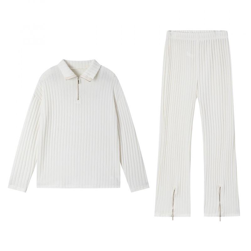 2025 Autumn/Winter Solid Color Knit Zipper Set - Women s High Neck Ribbed Two-Piece Loungewear S бежевий
2025 Autumn/Winter Solid Color Knit Zipper Set - Women s High Neck Ribbed Two-Piece Loungewear S бежевий