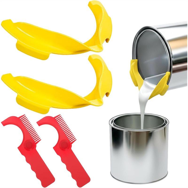 SHGO-No-Drip Paint Can Spout Kit 2 Set For 1-Gallon Containers Includes Spatula Comb Portable Paint Pouring Tools For Paints Coa
SHGO-No-Drip Paint Can Spout Kit 2 Set For 1-Gallon Containers Includes Spatula Comb Portable Paint Pouring Tools For Paints Coa