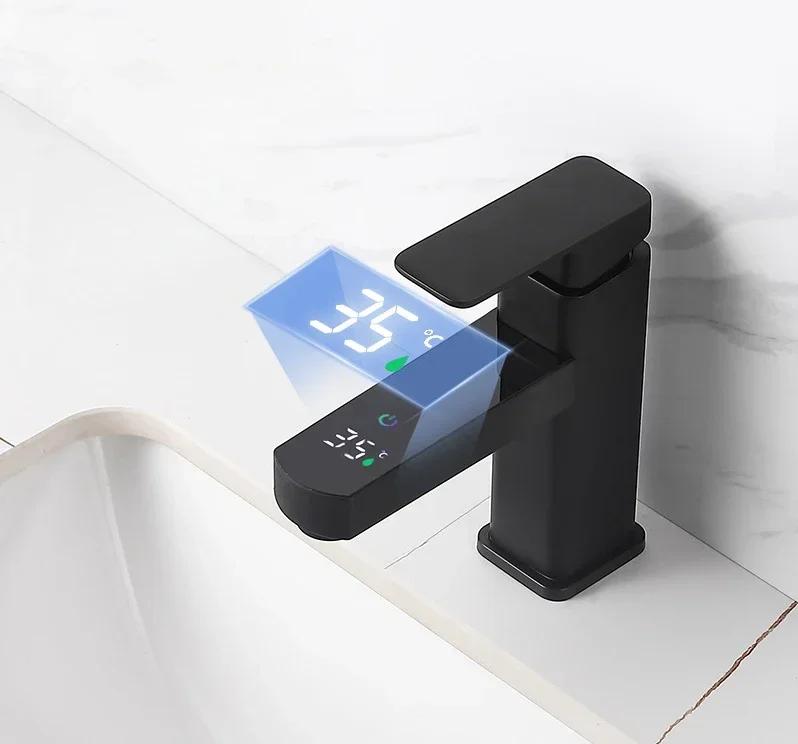 Household Bathroom Wash Face Digital Display Temperature Control Faucet Dual Connection Bathroom Tap Water Cold and Hot Faucet чорний
Household Bathroom Wash Face Digital Display Temperature Control Faucet Dual Connection Bathroom Tap Water Cold and Hot Faucet чорний