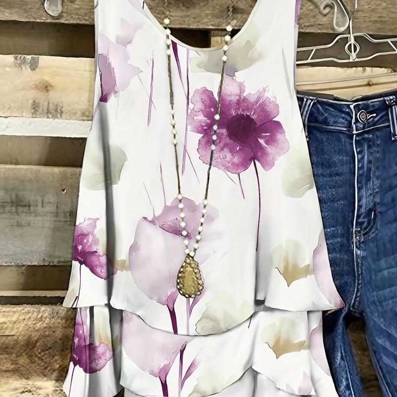 Layered Flower T-shirt with Sleeves - Model G 42158 1XL фиолетовый
Layered Flower T-shirt with Sleeves - Model G 42158 1XL фиолетовый