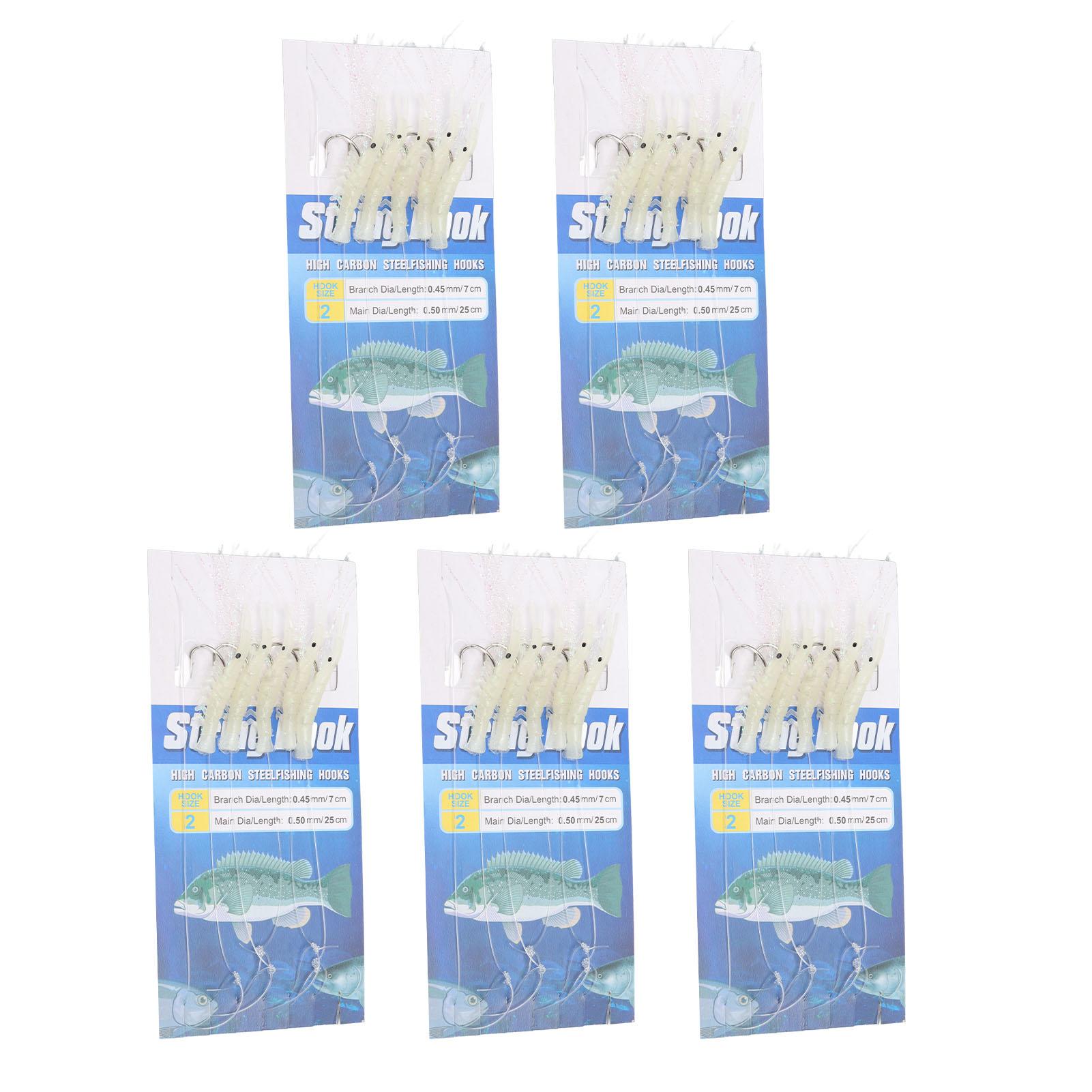 5 Pack Luminous Fishing Shrimp Lures Bait Artificial Carbon Steel Fishing Lure with Hooks for
5 Pack Luminous Fishing Shrimp Lures Bait Artificial Carbon Steel Fishing Lure with Hooks for