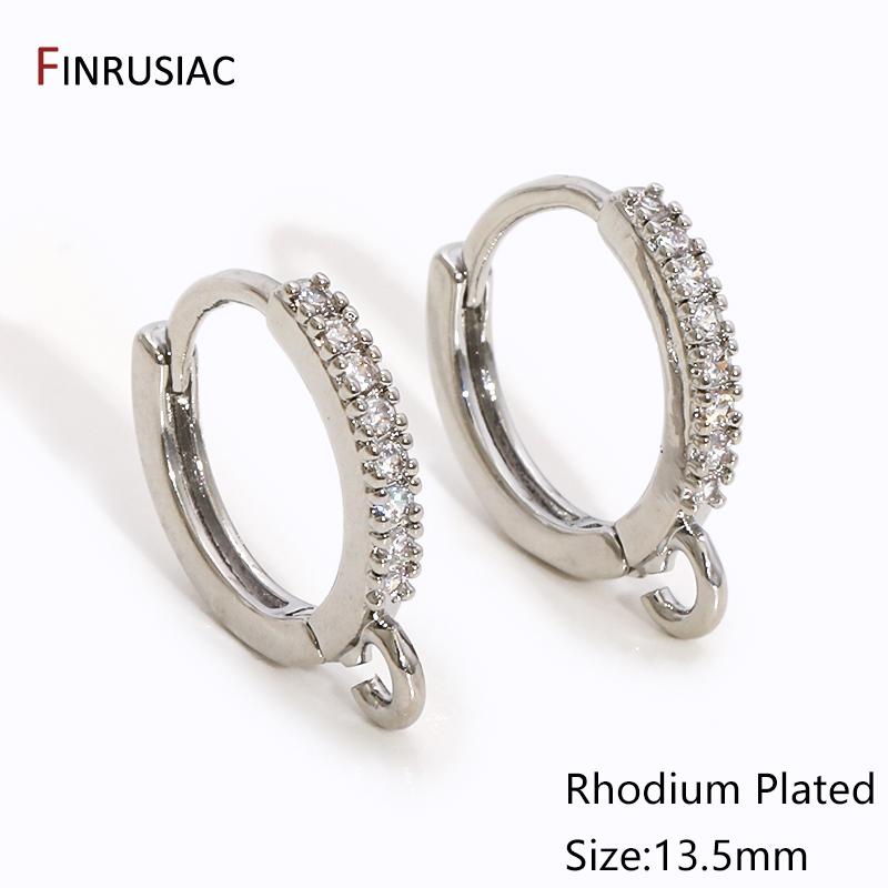 14K/18K Gold Plated Brass Round Earring Hooks Clasps Fittings,Inlaid Zircon Earring Fixtures For DIY Earring Making Accessories 1 pair
14K/18K Gold Plated Brass Round Earring Hooks Clasps Fittings,Inlaid Zircon Earring Fixtures For DIY Earring Making Accessories 1 pair