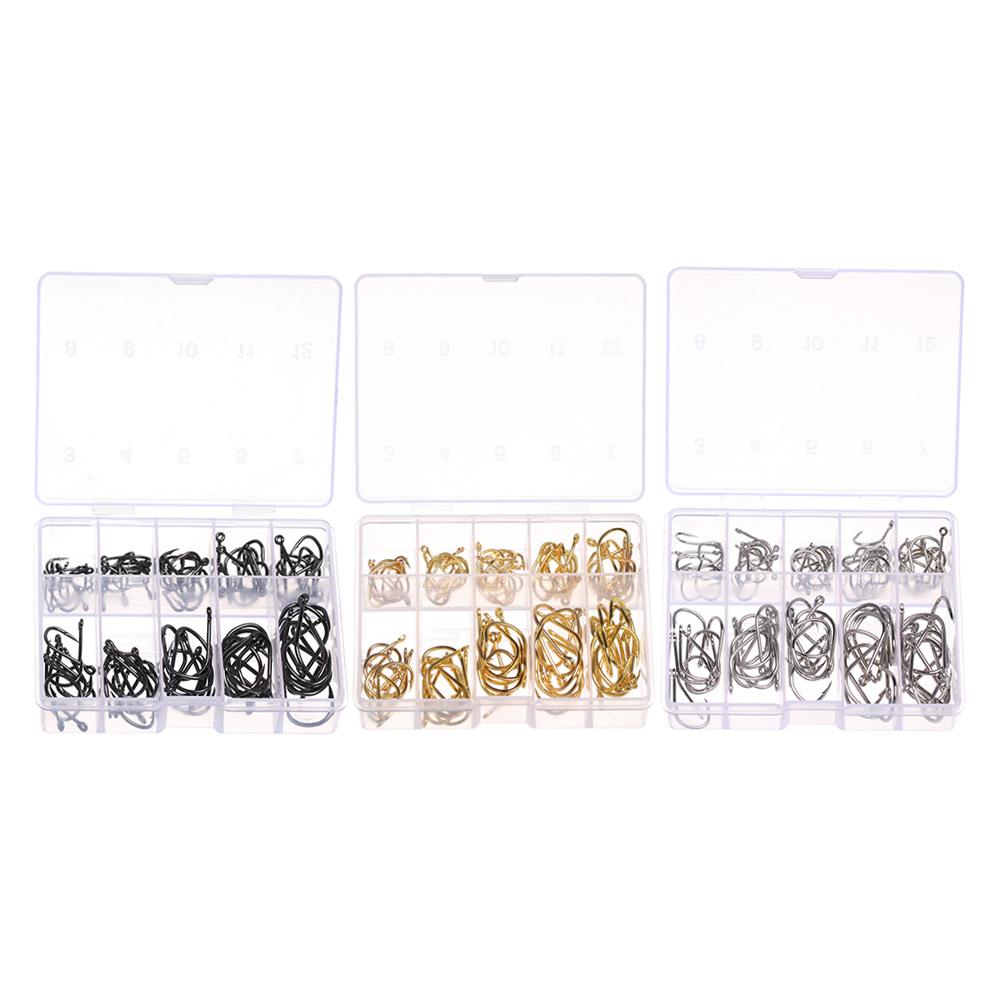 100Pcs 1 Box New Carbon Steel 10 Sizes Fish Bait Fishing Hooks Fishook Durable Head чорний
100Pcs 1 Box New Carbon Steel 10 Sizes Fish Bait Fishing Hooks Fishook Durable Head чорний
