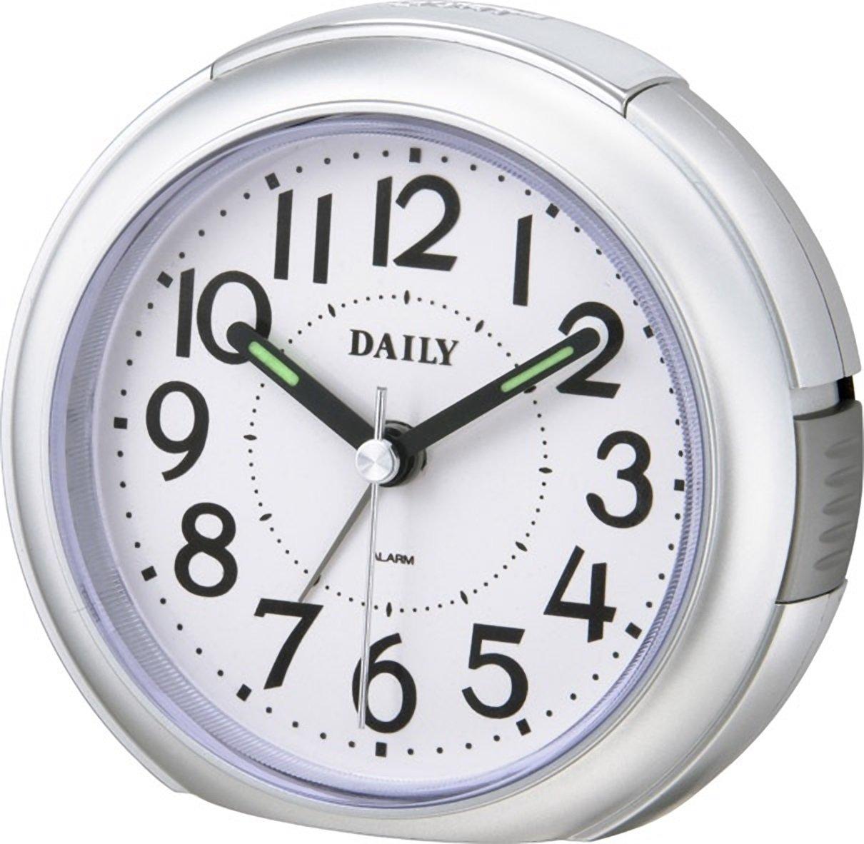 RHYTHM Alarm Clock Analog Small Cute Continuous Second Hand Silver DAILY RA21DN 8REA21DN19
RHYTHM Alarm Clock Analog Small Cute Continuous Second Hand Silver DAILY RA21DN 8REA21DN19