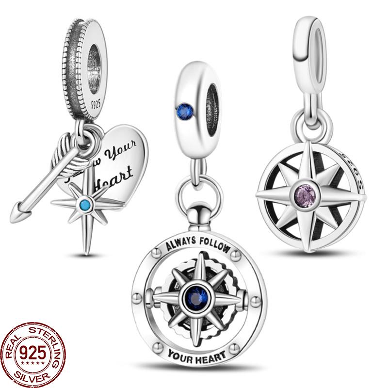 Follow Heart Compass Dangle Charms Beads Pendant 925 Silver Fit Original Bracelet Bangle DIY for Women Jewelry Making
Follow Heart Compass Dangle Charms Beads Pendant 925 Silver Fit Original Bracelet Bangle DIY for Women Jewelry Making