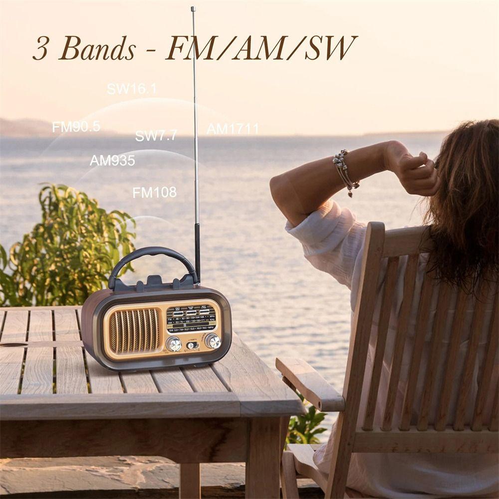 USB Rechargeable Bluetooth-compatible Speaker Radio Solar Panels 3 Band Knob Radio Home кавовий
USB Rechargeable Bluetooth-compatible Speaker Radio Solar Panels 3 Band Knob Radio Home кавовий