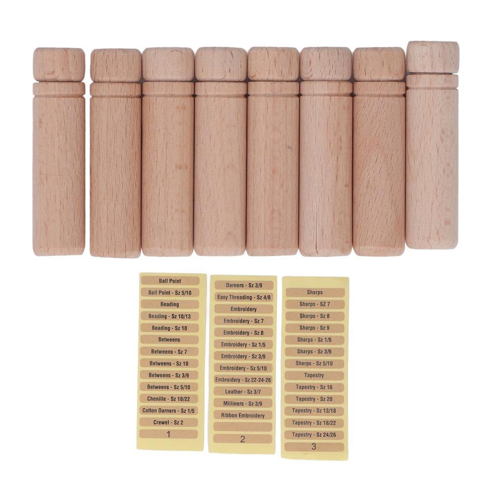 8pcs Solidly Wood Wooden Needle Case Anti Lost Needle Barrel Household
8pcs Solidly Wood Wooden Needle Case Anti Lost Needle Barrel Household