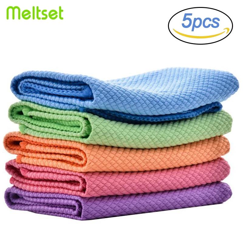 New 5Pcs Kitchen Cleaning Towel Anti-Grease Wiping Rags Absorbable Fish Scale Wipe Cloth Glass Window Dish Cleaning Cloth
New 5Pcs Kitchen Cleaning Towel Anti-Grease Wiping Rags Absorbable Fish Scale Wipe Cloth Glass Window Dish Cleaning Cloth