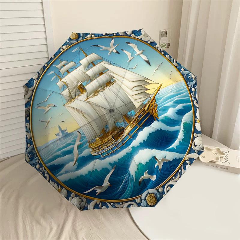 1PC Sailboat Ocean Umbrella-8-Rib Reinforced, Automatic Open, Lightweight & Durable, Cute Fashion Accessory for Outdoor-P2698
1PC Sailboat Ocean Umbrella-8-Rib Reinforced, Automatic Open, Lightweight & Durable, Cute Fashion Accessory for Outdoor-P2698