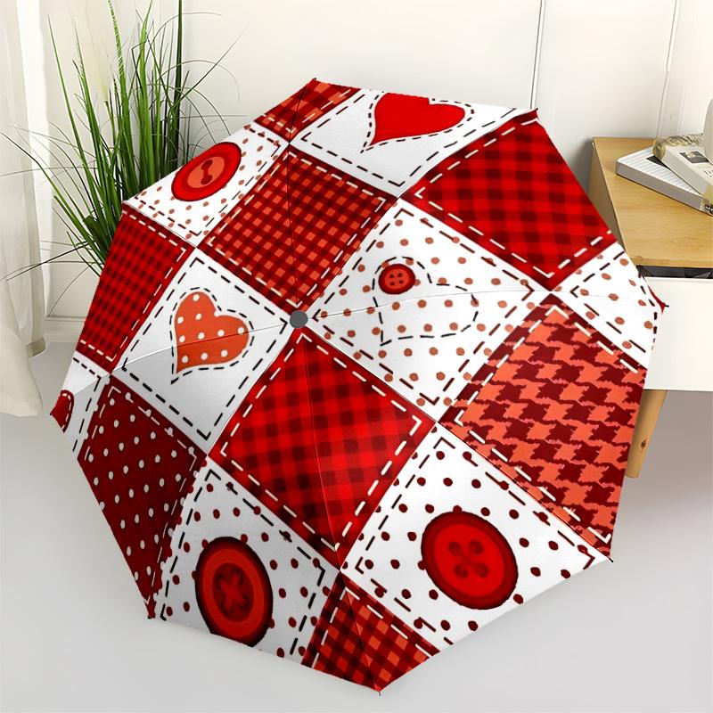 1pc Patchwork Heart Automatic Opening/Closing Folding Umbrella with 8 Ribs,Portable Sunshade Umbrella Birthday and Holiday gifts yy251231147
1pc Patchwork Heart Automatic Opening/Closing Folding Umbrella with 8 Ribs,Portable Sunshade Umbrella Birthday and Holiday gifts yy251231147