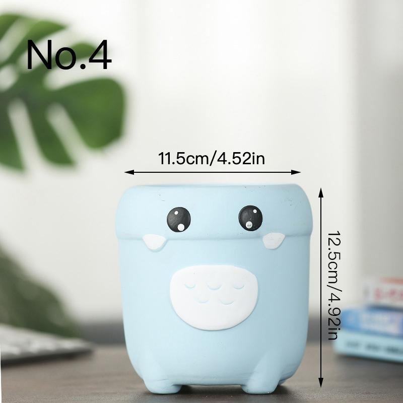 Милый динозавр керамический цветочный горшок сочный горшок-кашпо домашний декор домашнее украшение настольные украшения бонсай горшок для растений No.4