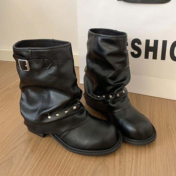 Coarse heel tube pants tube Martin boots women s shoes 2025 autumn and winter new thin pile boots with skirt short boots 40 чорний
Coarse heel tube pants tube Martin boots women s shoes 2025 autumn and winter new thin pile boots with skirt short boots 40 чорний