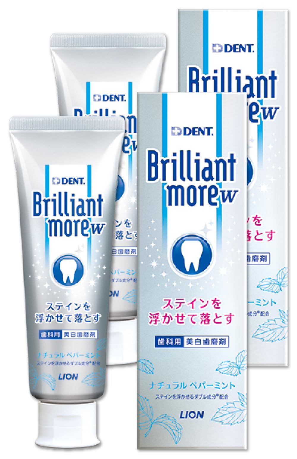 LION DENT Brilliant More Double Natural Peppermint 90 г x 2 Зубная паста отбеливающая
LION DENT Brilliant More Double Natural Peppermint 90 г x 2 Зубная паста отбеливающая