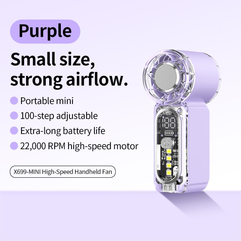 Mini High-Power Handheld Fan Compact Facial Cooling Fan Ultra-Long Battery Life Mini Size Lightweight Handheld Fan Portable in Pocket фіолетовий
Mini High-Power Handheld Fan Compact Facial Cooling Fan Ultra-Long Battery Life Mini Size Lightweight Handheld Fan Portable in Pocket фіолетовий
