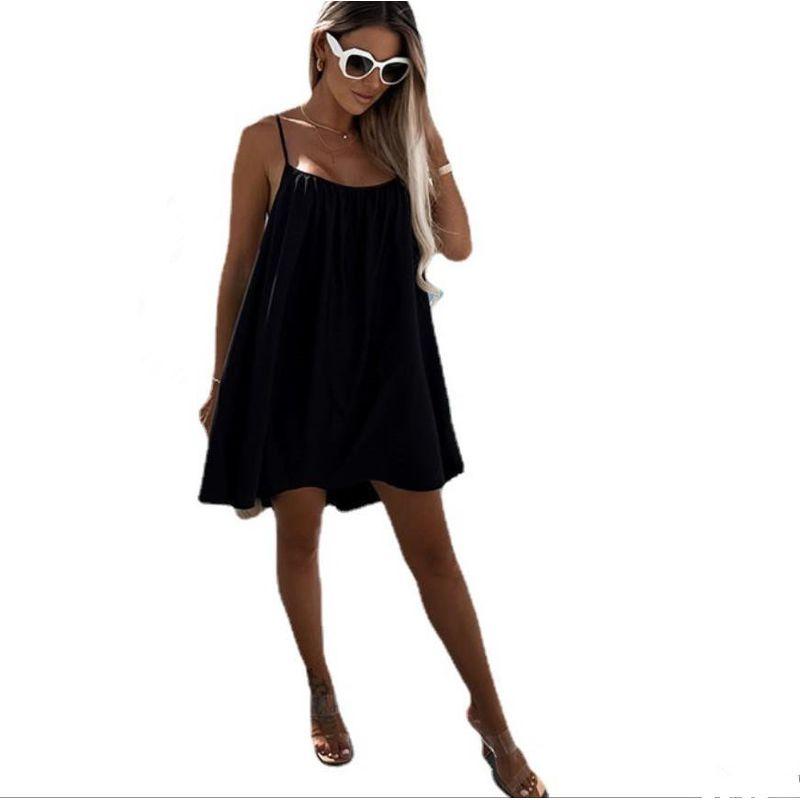 Европейское и американское модное повседневное свободное платье-сарафан, повседневное свободное пляжное платье на бретельках Black S
Европейское и американское модное повседневное свободное платье-сарафан, повседневное свободное пляжное платье на бретельках Black S