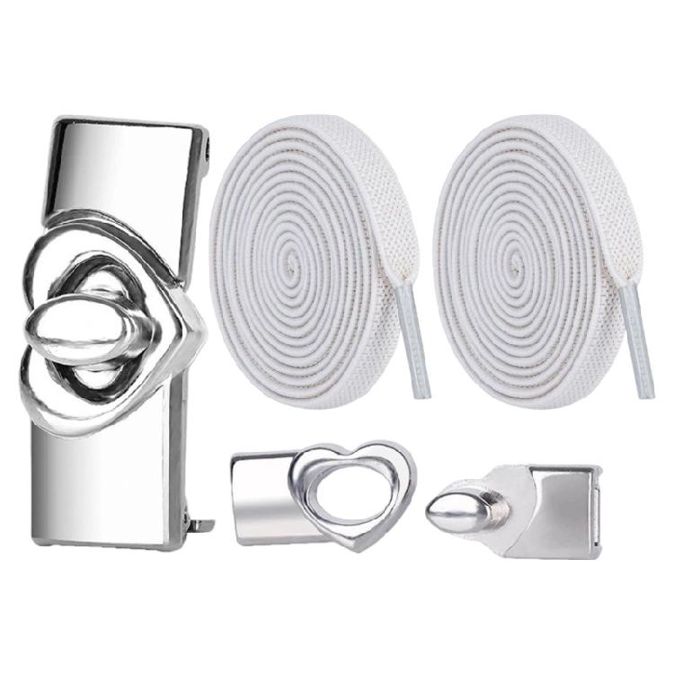 Adjustable Elastic Shoelaces Decorative Metal Heart Clasp No Tie Shoe Strings For Sports Casual Sneakers Instants Fit бежевий
Adjustable Elastic Shoelaces Decorative Metal Heart Clasp No Tie Shoe Strings For Sports Casual Sneakers Instants Fit бежевий