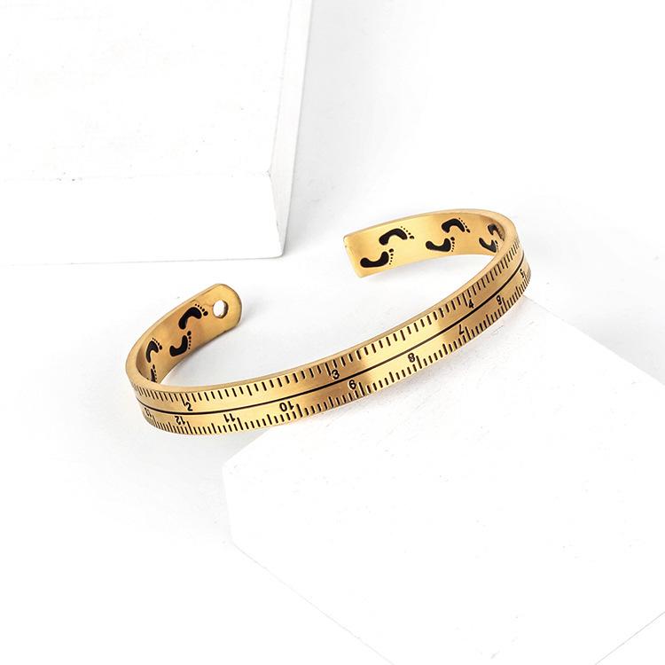 Retro Industrial Titanium Steel Ruler Bracelet for Couples: Men s & Women s Fashion Creative Bangle
Retro Industrial Titanium Steel Ruler Bracelet for Couples: Men s & Women s Fashion Creative Bangle