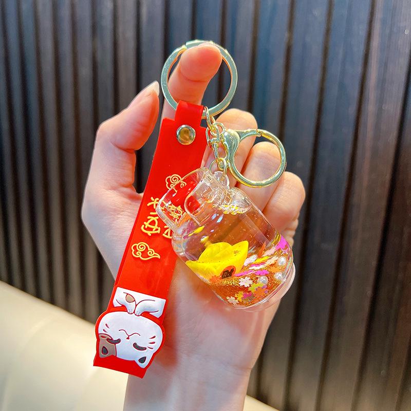 Red Acrylic Sand Art Bottle Keychain: Wealth-Attracting Oil-Filled Ingots Floating Figurine Pendant
Red Acrylic Sand Art Bottle Keychain: Wealth-Attracting Oil-Filled Ingots Floating Figurine Pendant
