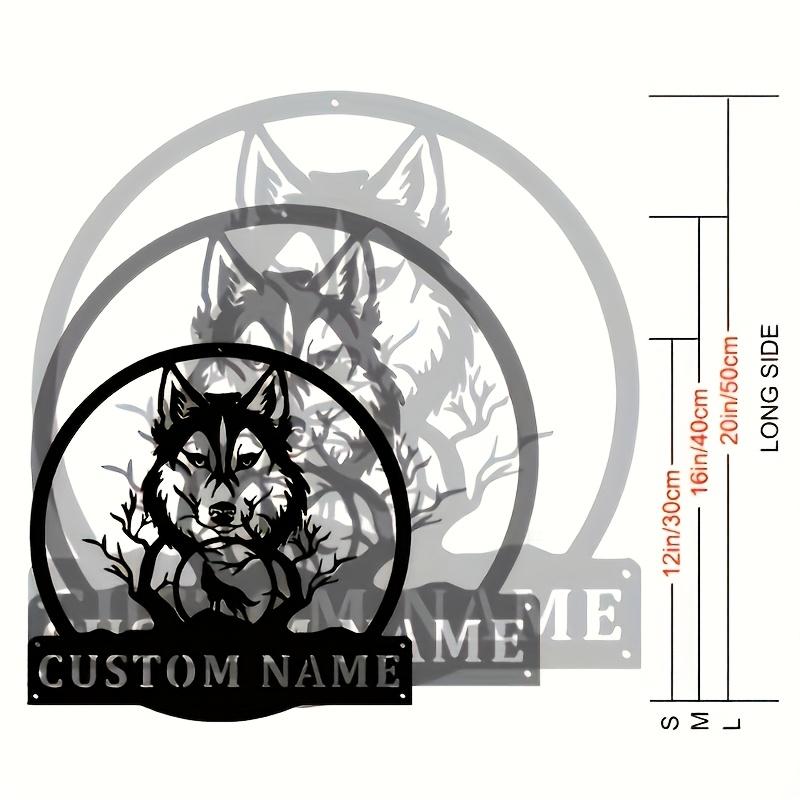 Metal Wolf Wall Sign Personalized Family Name Plate Indoor Outdoor Decor 12in 30cm
Metal Wolf Wall Sign Personalized Family Name Plate Indoor Outdoor Decor 12in 30cm