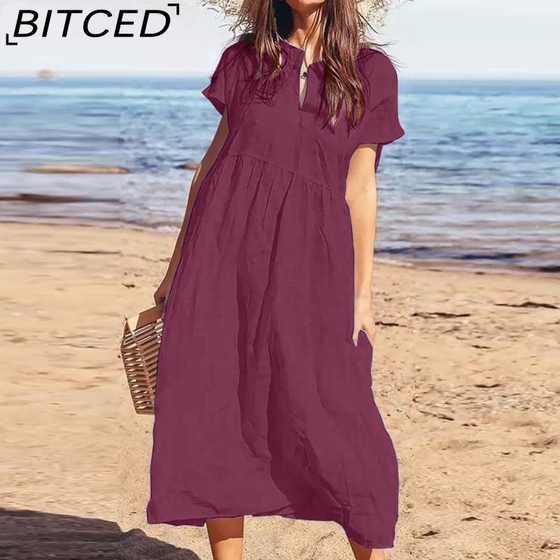 BITCED Женская мода лето весна однотонный принт повседневные платья с высокой талией XXXXXL бордовый
BITCED Женская мода лето весна однотонный принт повседневные платья с высокой талией XXXXXL бордовый