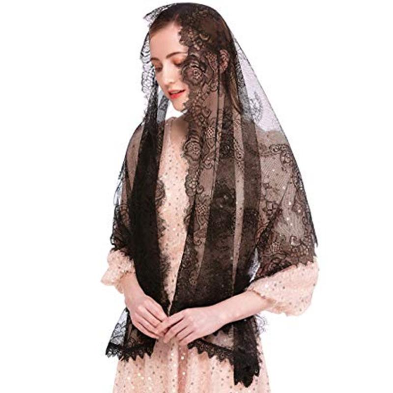Lace Shawl Mantilla Veil Lightweight Tassel Scarf Fashion Floral Shawls and Wraps for Women Latin Mass Veil for Bride чорний
Lace Shawl Mantilla Veil Lightweight Tassel Scarf Fashion Floral Shawls and Wraps for Women Latin Mass Veil for Bride чорний