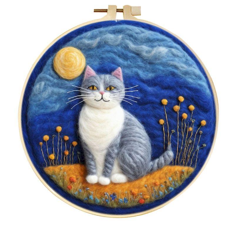 CHENISTORY Wool Painting DIY Wool Embroidery Kit Creative DIY Wool Accessories Felting Animal Wolf Cat Wool Needle Felt Decor
CHENISTORY Wool Painting DIY Wool Embroidery Kit Creative DIY Wool Accessories Felting Animal Wolf Cat Wool Needle Felt Decor