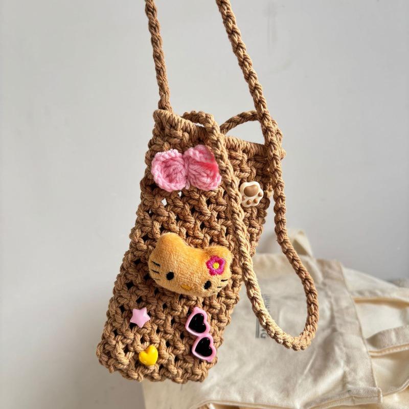 Cute Hawaiian black leather cat hand-woven bag summer vacation walking niche hollow crossbody mobile phone bag
Cute Hawaiian black leather cat hand-woven bag summer vacation walking niche hollow crossbody mobile phone bag