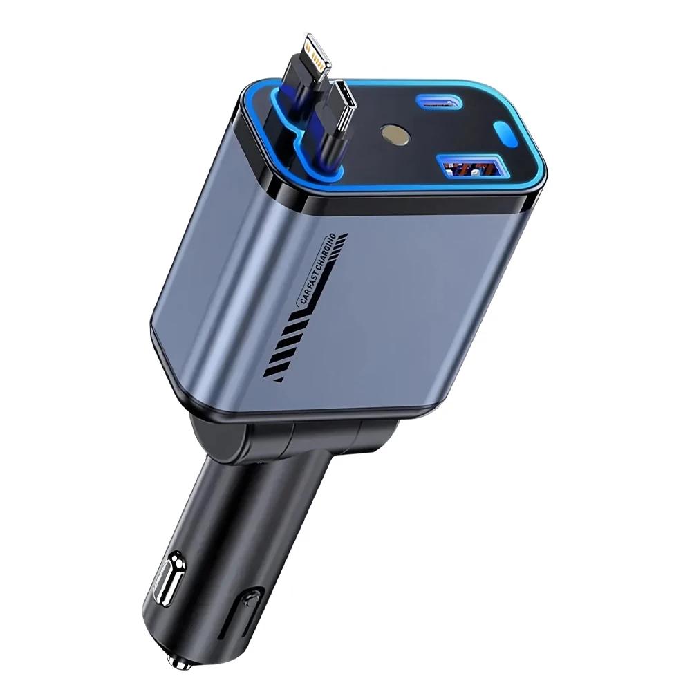 New Super Fast Car Charger With Cable Type-C USB A Port Star Projection 120W High Speed Charging For Multiple Electronic Devices чорний
New Super Fast Car Charger With Cable Type-C USB A Port Star Projection 120W High Speed Charging For Multiple Electronic Devices чорний