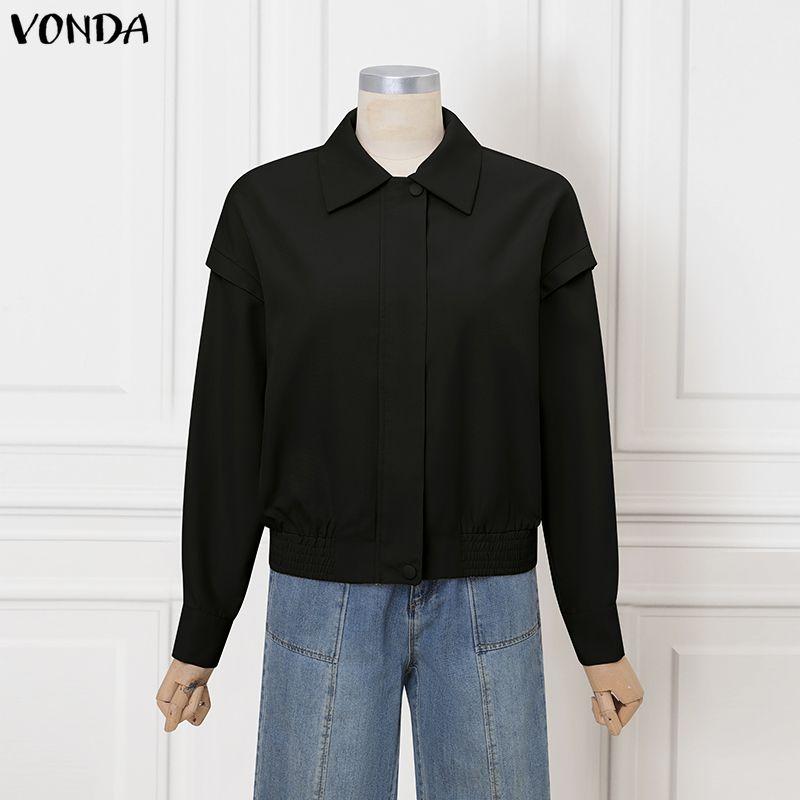 VONDA Женские тонкие куртки-карго с отложным воротником, свободного кроя, повседневные, с длинным рукавом 2XL чёрный
VONDA Женские тонкие куртки-карго с отложным воротником, свободного кроя, повседневные, с длинным рукавом 2XL чёрный