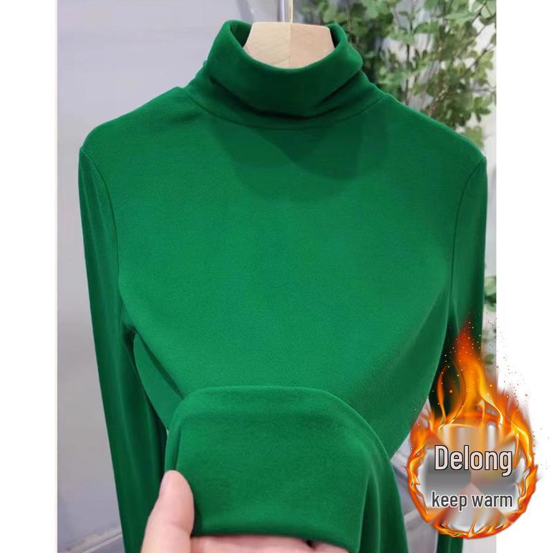 Black Slimming Double-Sided German Velvet Turtleneck Long Sleeve Base Shirt for Women Large
Black Slimming Double-Sided German Velvet Turtleneck Long Sleeve Base Shirt for Women Large
