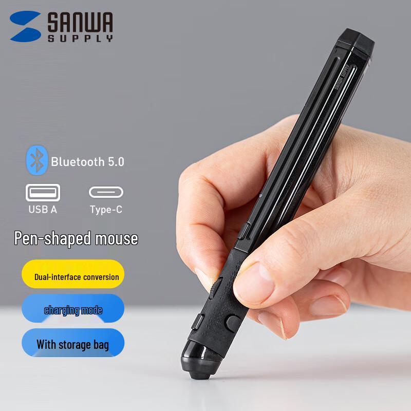 Sanwa Pen-Shaped Dual Mode Wireless Vertical Mouse
Sanwa Pen-Shaped Dual Mode Wireless Vertical Mouse