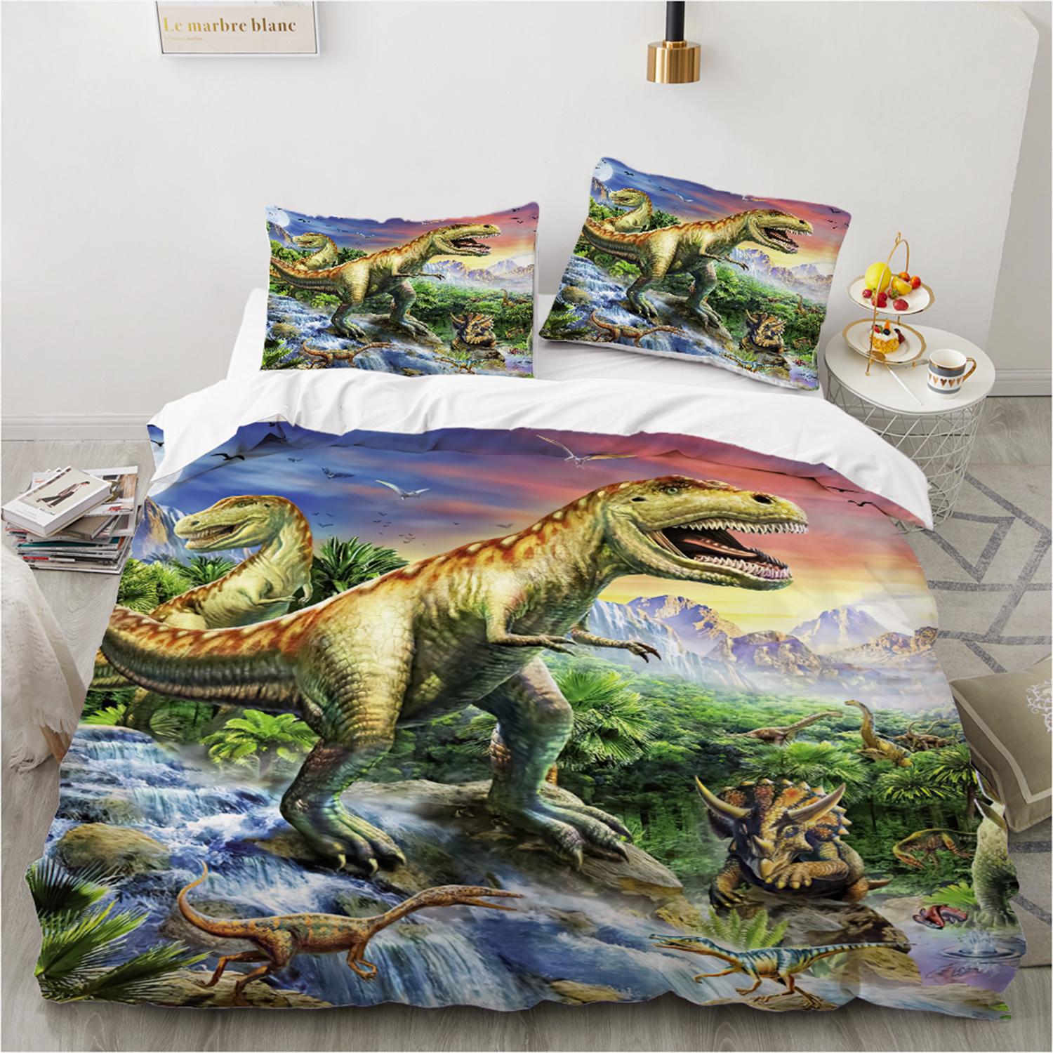 Cartoon T-Rex Duvet Cover Set 140x200 240x220cm - Boys Bedding Set with Pillowcases Soft Fiber Bed Linen for Kids Youth 265x230 (51x91cm x2
Cartoon T-Rex Duvet Cover Set 140x200 240x220cm - Boys Bedding Set with Pillowcases Soft Fiber Bed Linen for Kids Youth 265x230 (51x91cm x2