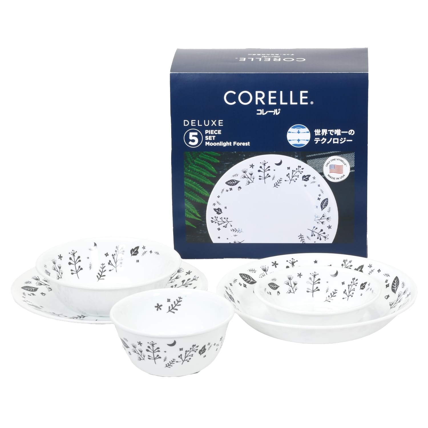 Corer Tableware Plate Set of Medium Deep Medium Small Various Microwave Oven Dishwasher Deluxe Moonlight Forest 5, Plate, Plate, Bowl, Bowl, Bowl,
Corer Tableware Plate Set of Medium Deep Medium Small Various Microwave Oven Dishwasher Deluxe Moonlight Forest 5, Plate, Plate, Bowl, Bowl, Bowl,
