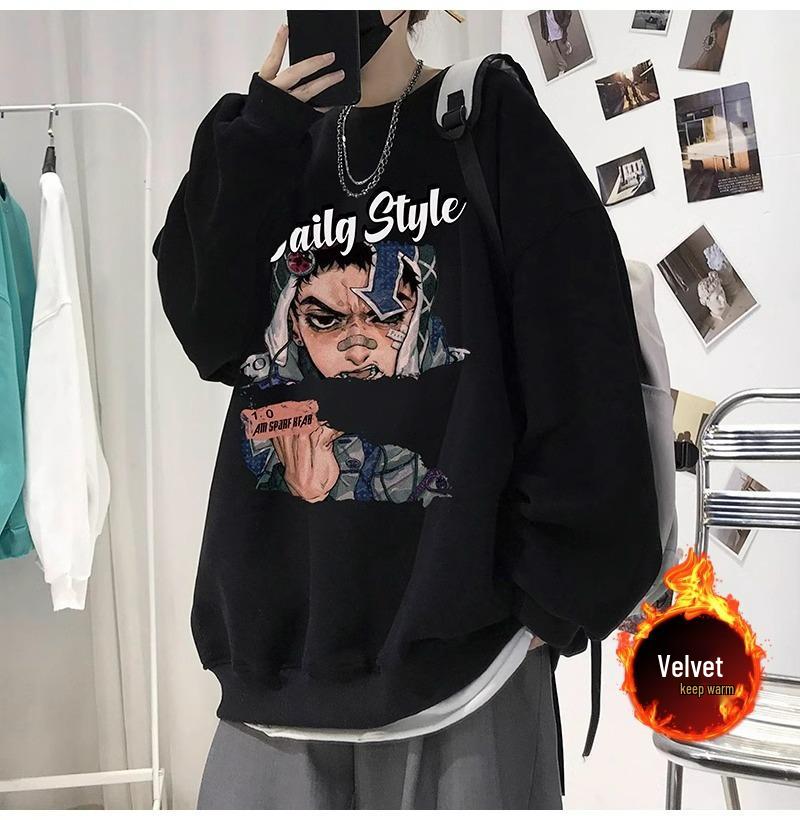 Men s American Style Crewneck Sweatshirt - Warm Print, Plus Velvet, Loose Fit, Long Sleeve for Autumn/Winter. L чорний
Men s American Style Crewneck Sweatshirt - Warm Print, Plus Velvet, Loose Fit, Long Sleeve for Autumn/Winter. L чорний