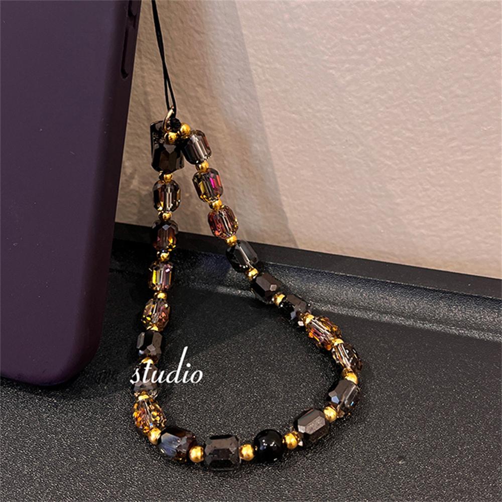 Luxury Black Gold Crystal Phone Chain Strap Bead Korean Bracelet For iPhone Samsung Accessories Hanging Rope Pendant Jewelry
Luxury Black Gold Crystal Phone Chain Strap Bead Korean Bracelet For iPhone Samsung Accessories Hanging Rope Pendant Jewelry