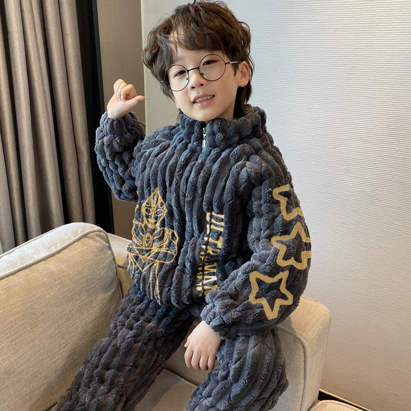 Autumn Winter Children s Cotton Warm Sleepwear Set New Coral Velvet Thickened Boys Flannel Long Comfortable Pajamas 10(height110-120cm)
Autumn Winter Children s Cotton Warm Sleepwear Set New Coral Velvet Thickened Boys Flannel Long Comfortable Pajamas 10(height110-120cm)