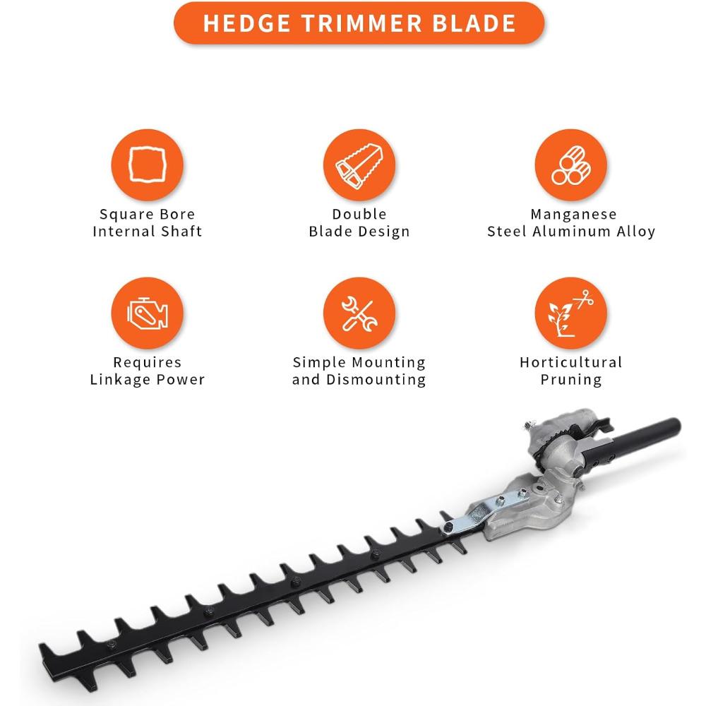 Hedge Trimmer Head, Double Blade Backpack Hedge Trimmer Head, 26mm Hedge Trimmer Blade Attachment Replacement Parts United States
Hedge Trimmer Head, Double Blade Backpack Hedge Trimmer Head, 26mm Hedge Trimmer Blade Attachment Replacement Parts United States