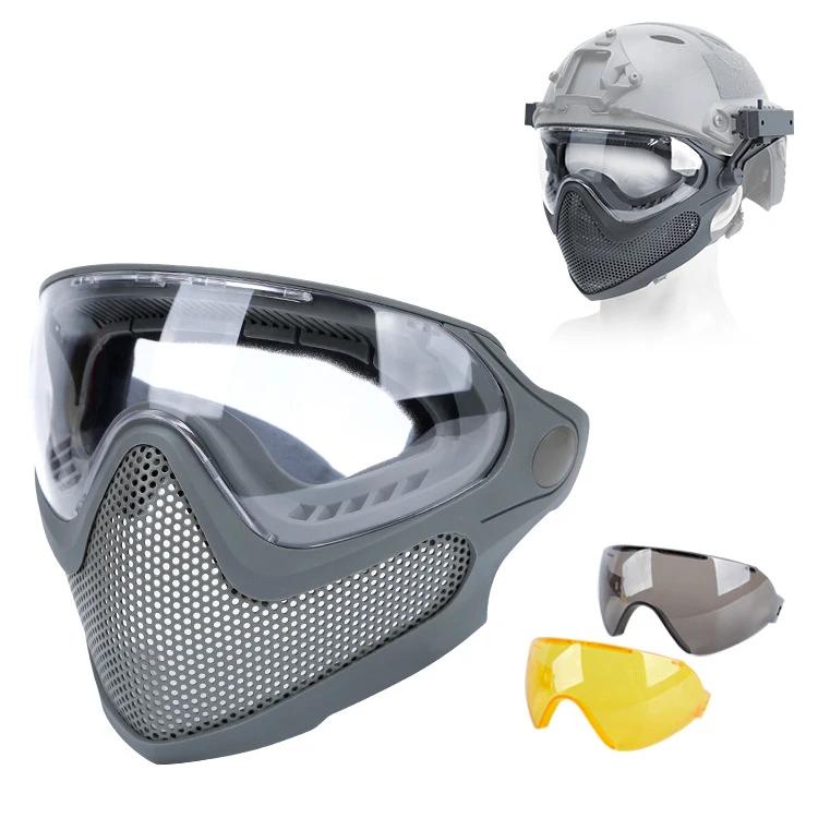 Tactical Face Mask Anti-Fog Goggle Paintball Airsoft Cs Shooting Steel Mesh Breathable Protective Head Helmet Masks Hunting Gear G
Tactical Face Mask Anti-Fog Goggle Paintball Airsoft Cs Shooting Steel Mesh Breathable Protective Head Helmet Masks Hunting Gear G