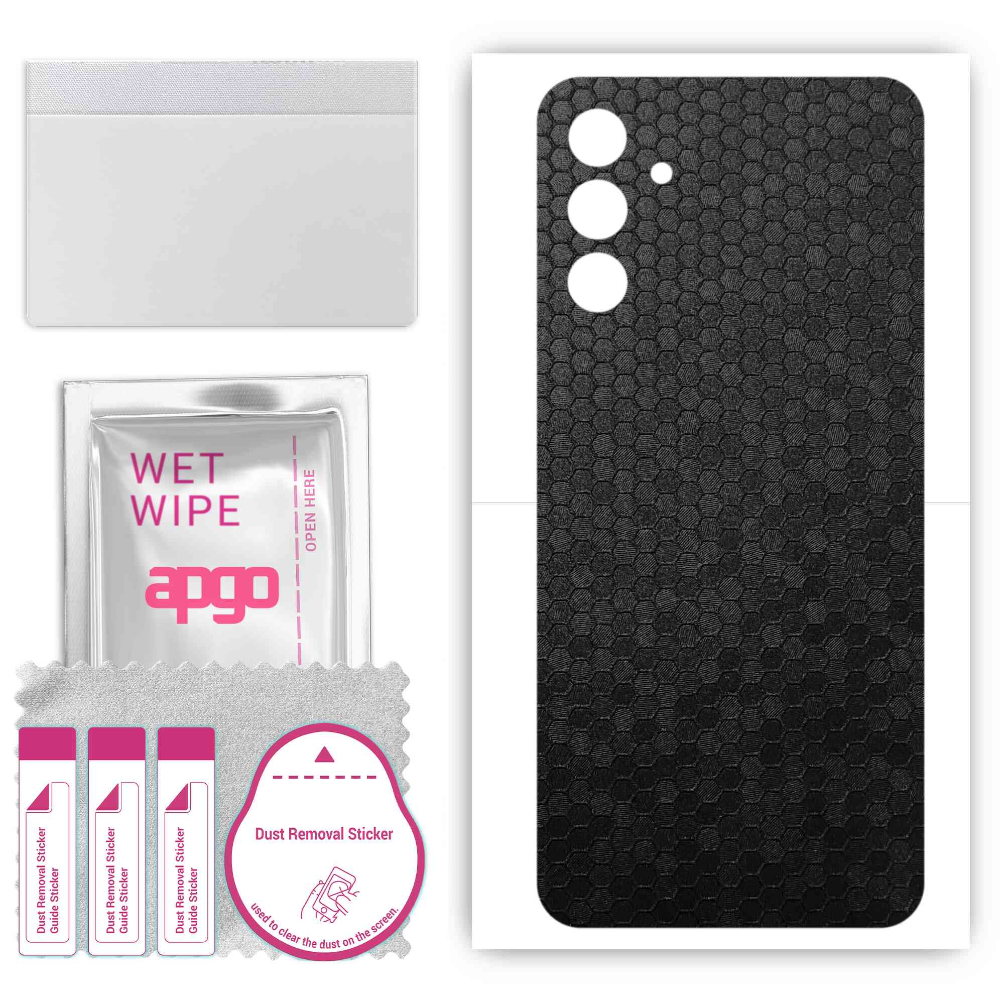 apgo Protective Skin Sticker for the back compatible with Samsung Galaxy Wide6, Wrap Film, Foil, Vinyl - Pattern Black Honeycomb
apgo Protective Skin Sticker for the back compatible with Samsung Galaxy Wide6, Wrap Film, Foil, Vinyl - Pattern Black Honeycomb
