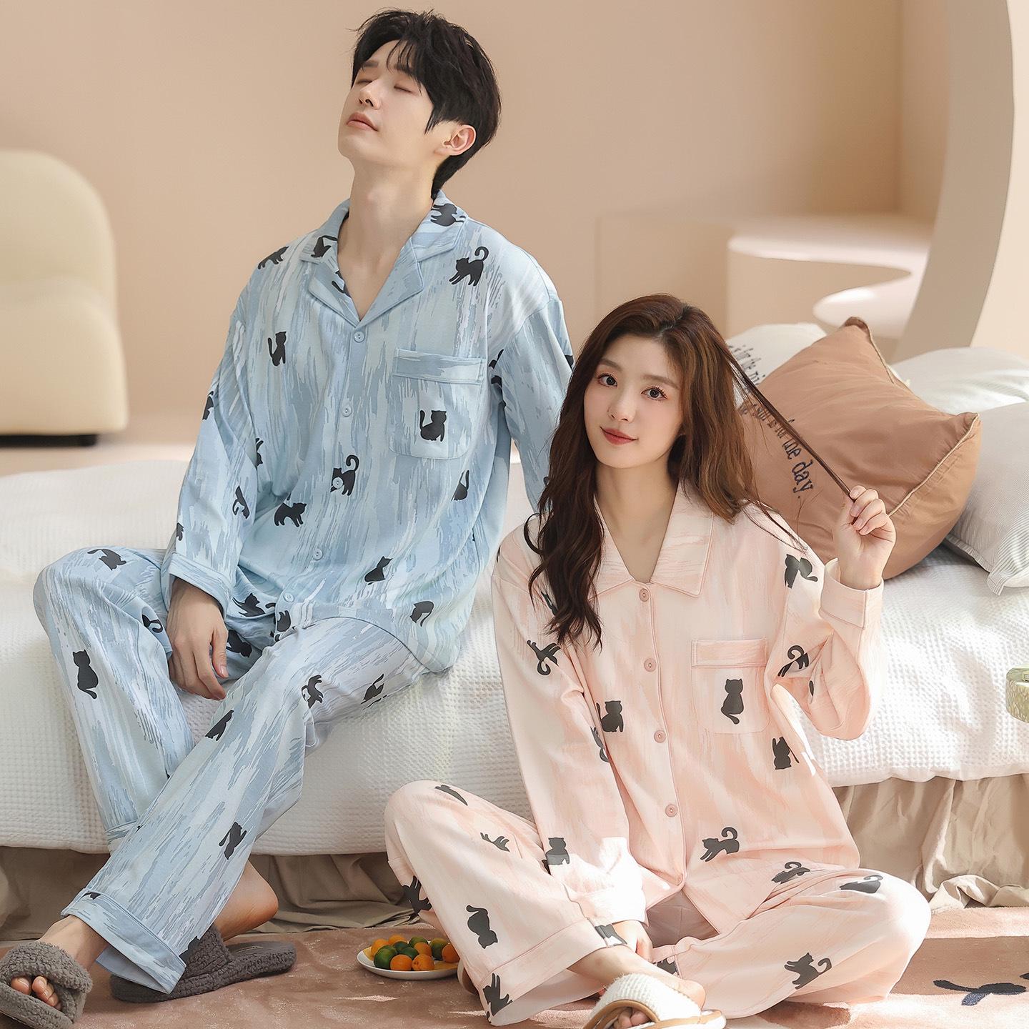 2026 Couples Pure Cotton Cartoon Cardigan Pajamas Set - Long Sleeve, Two-Piece, Spring/Autumn. Women s L
2026 Couples Pure Cotton Cartoon Cardigan Pajamas Set - Long Sleeve, Two-Piece, Spring/Autumn. Women s L