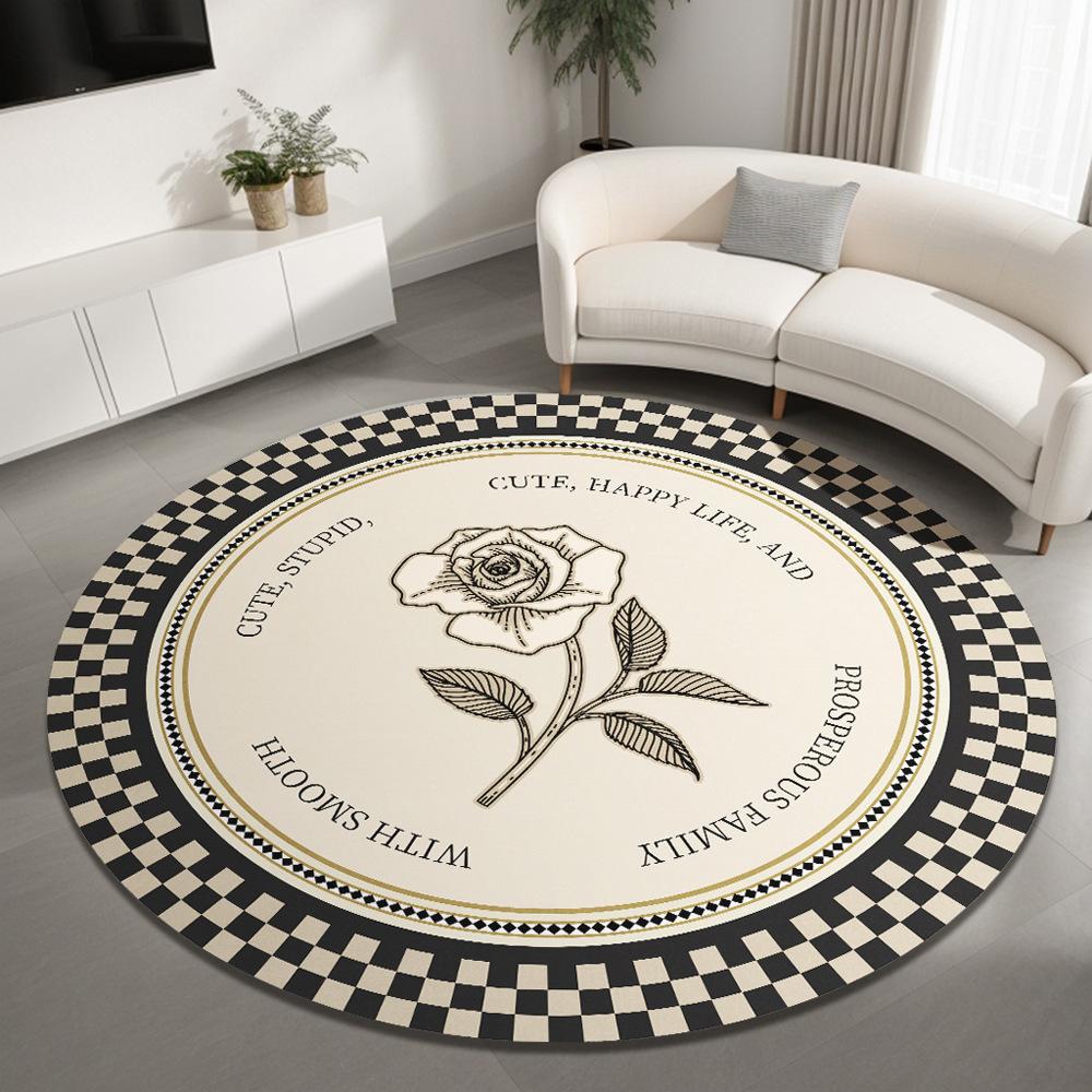 Vintage French-Inspired Floral Round Rug with Gold Border for Living Room and Bedroom Home Decor Diameter 60cm
Vintage French-Inspired Floral Round Rug with Gold Border for Living Room and Bedroom Home Decor Diameter 60cm