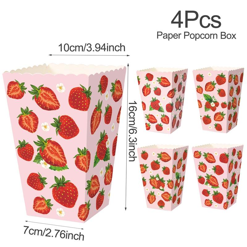 Sweet Strawberry Popcorn Box Birthday Party Decorations Kid Pink Girl Baby Shower Supplies Candy Cookie Box Wedding Party Favors as shown
Sweet Strawberry Popcorn Box Birthday Party Decorations Kid Pink Girl Baby Shower Supplies Candy Cookie Box Wedding Party Favors as shown