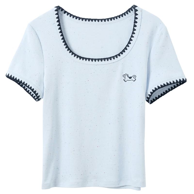 Sancai Women s Slim Fit Shell Embroidered Short Sleeve T-shirt L
Sancai Women s Slim Fit Shell Embroidered Short Sleeve T-shirt L